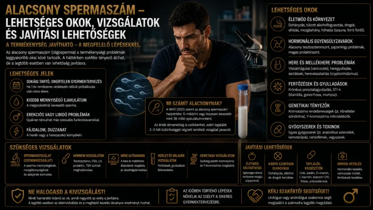 Alacsony spermaszám – lehetséges okok, vizsgálatok és javítási lehetőségek