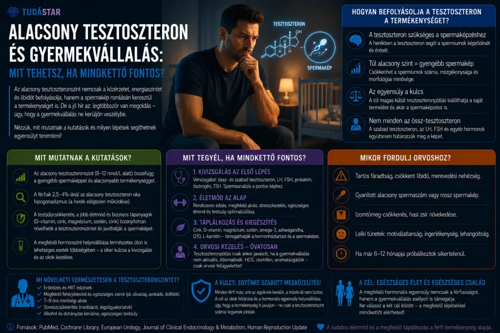 Alacsony tesztoszteron és gyermekvállalás: mit tehetsz, ha mindkettő fontos?