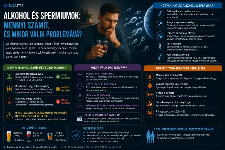Alkohol és spermiumok: mennyi számít, és mikor válik problémává?