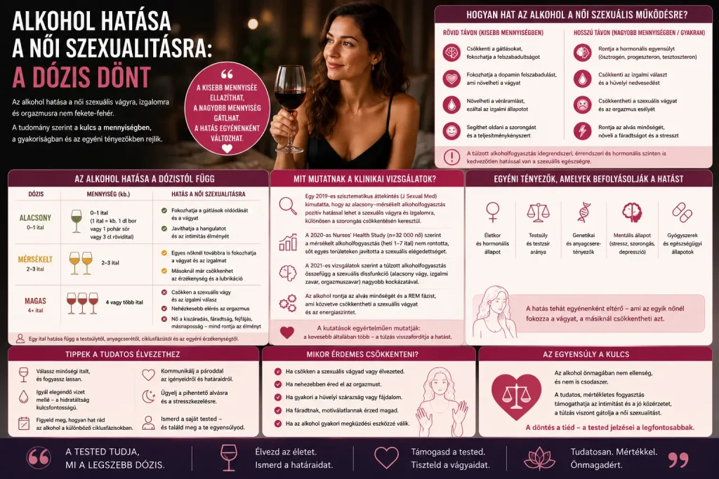 Alkohol hatása a női szexualitásra: a dózis dönt