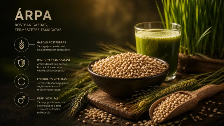 Árpa – mit érdemes tudni erről a rostban gazdag, férfi vitalitást támogató összetevőről?