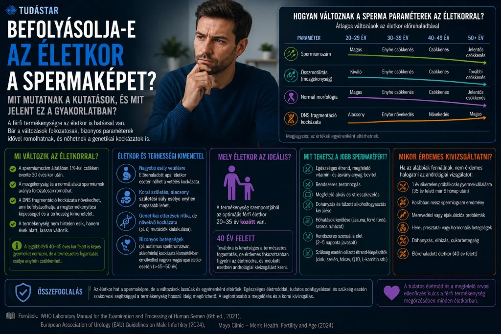 Befolyásolja-e az életkor a spermaképet?