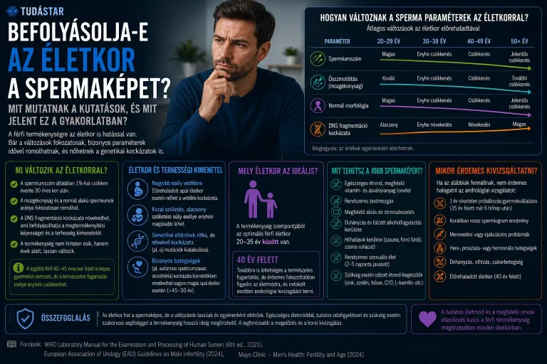 Befolyásolja-e az életkor a spermaképet?