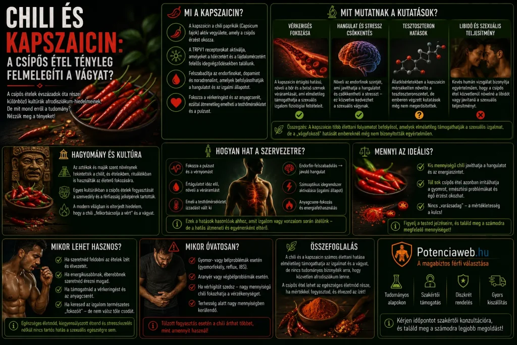 Chili és kapszaicin: a csípős étel tényleg felmelegíti a vágyat?