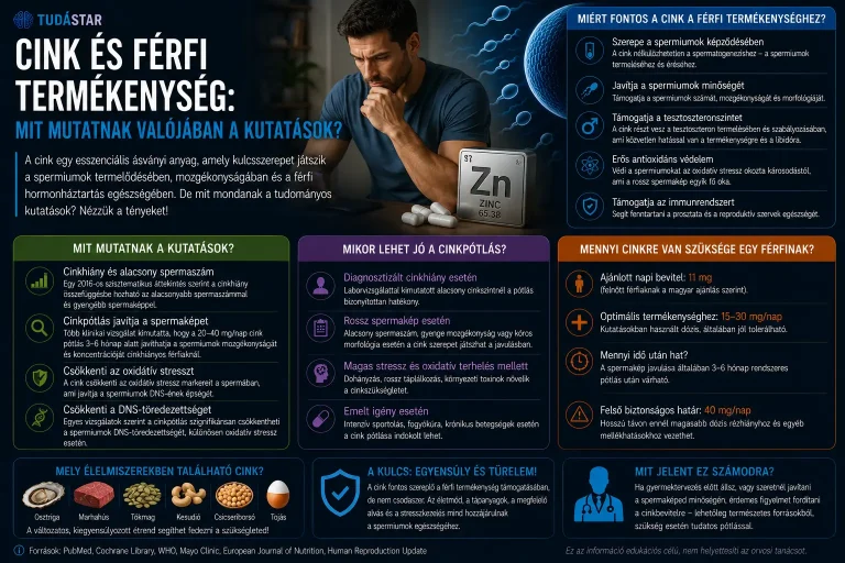 Cink és férfi termékenység: mit mutatnak valójában a kutatások?