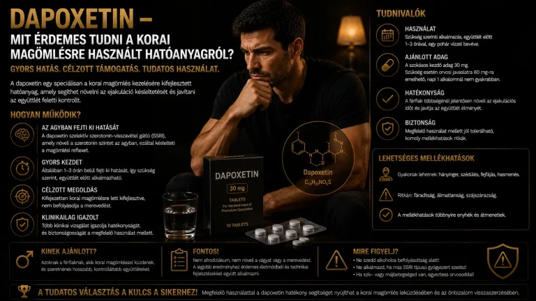 Dapoxetin – mit érdemes tudni a korai magömlésre használt hatóanyagról?