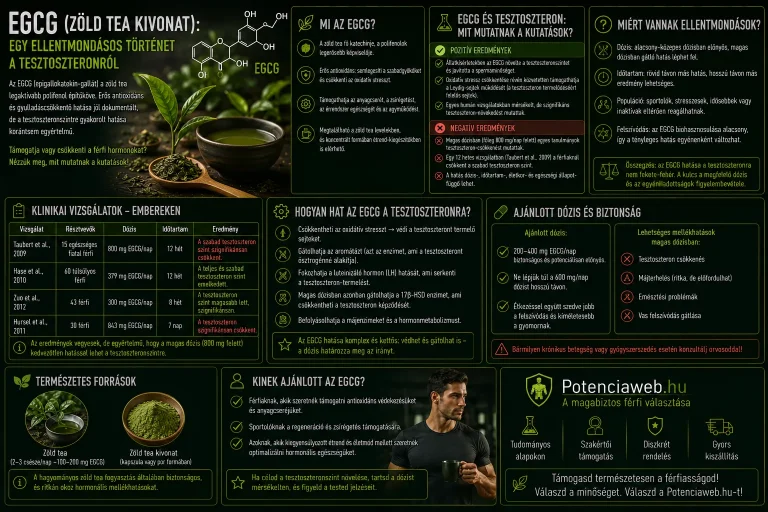 EGCG (zöld tea kivonat): egy ellentmondásos történet a tesztoszteronról