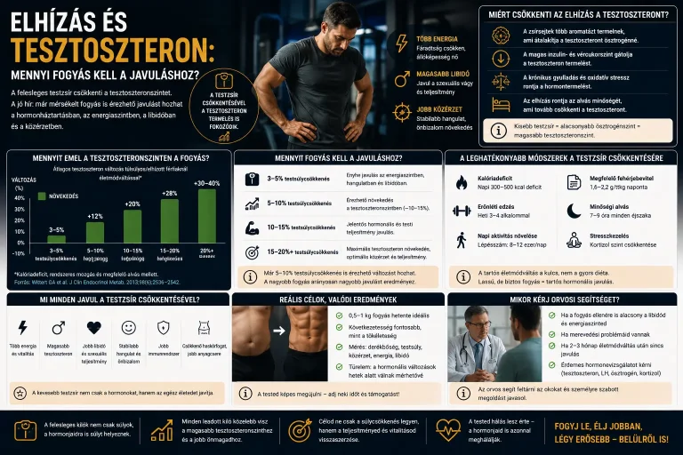 Elhízás és tesztoszteron: mennyi fogyás kell a javuláshoz?