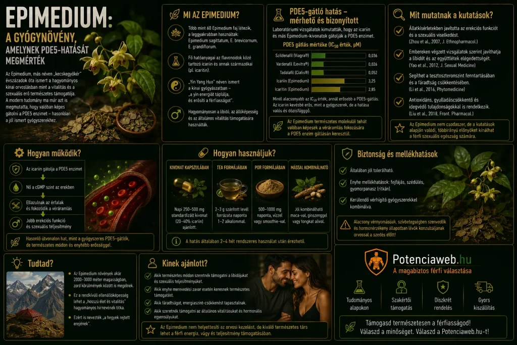 Epimedium (kecskeszarv-fű): a gyógynövény, aminek PDE5-gátló hatását pontosan megmérték