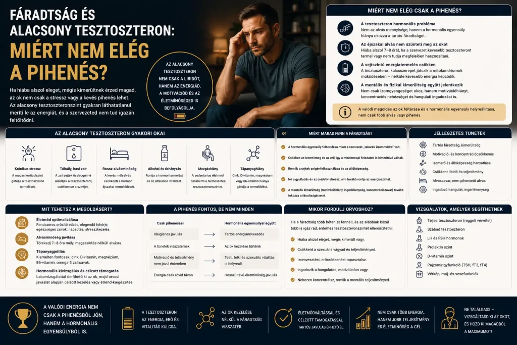 Fáradtság és alacsony tesztoszteron: miért nem elég a pihenés?