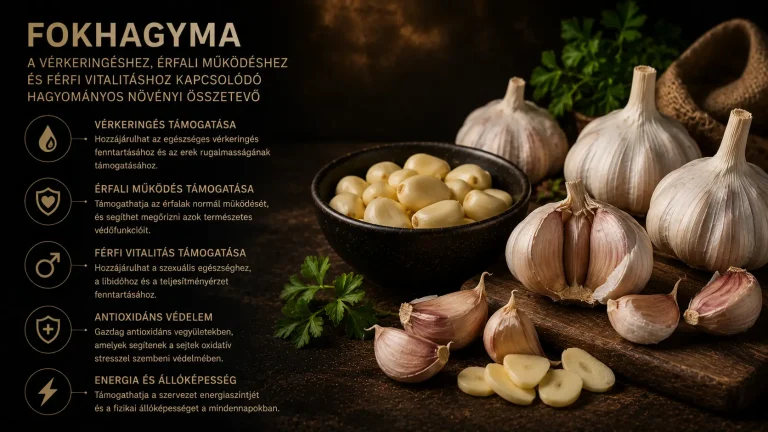 Fokhagyma – mit érdemes tudni erről a vérkeringéshez, érfali működéshez és férfi vitalitáshoz kapcsolódó hagyományos növényi összetevőről?