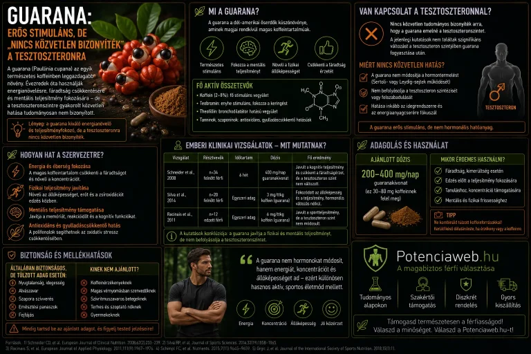 Guarana: erős stimuláns, de "nincs közvetlen bizonyíték" a tesztoszteronra