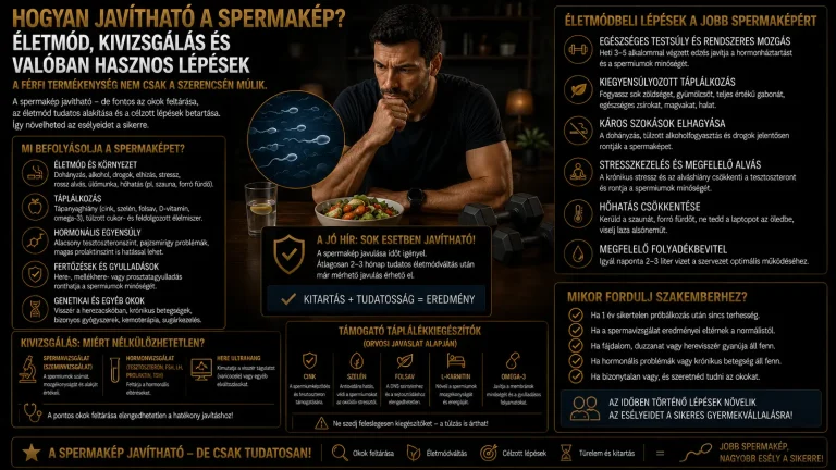 Hogyan javítható a spermakép? Életmód, kivizsgálás és valóban hasznos lépések