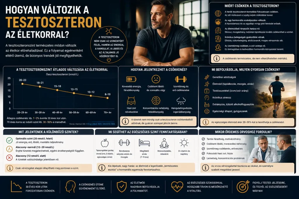 Hogyan változik a tesztoszteron az életkorral?