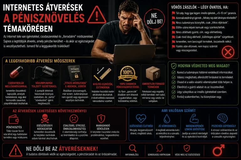 Internetes átverések a pénisznövelés témakörében