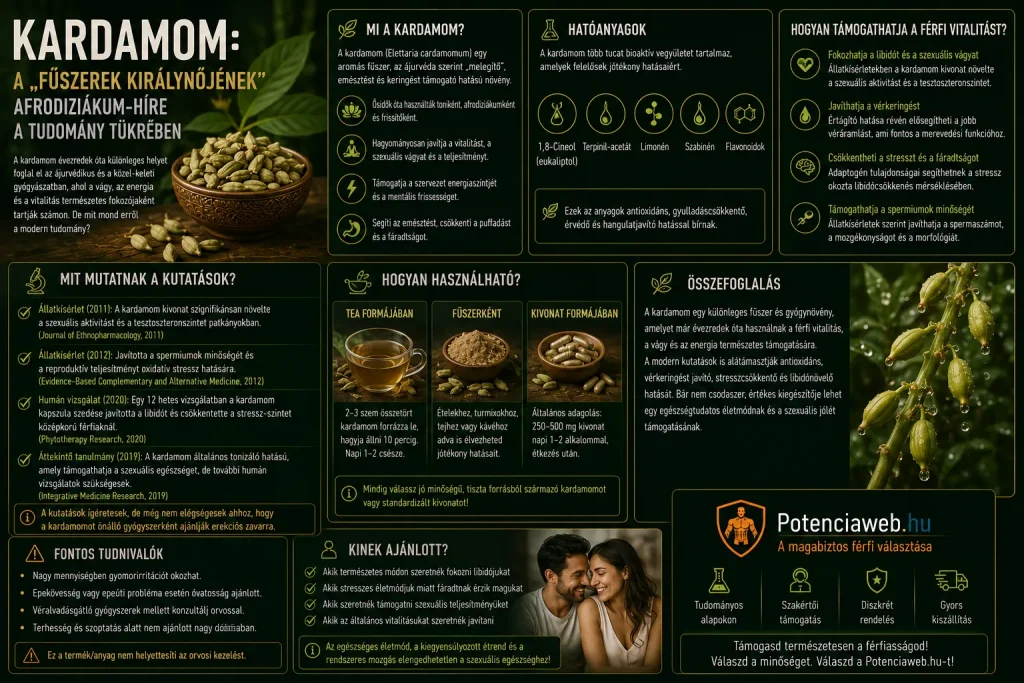 Kardamom: a "fűszerek királynőjének" afrodiziákum-híre a tudomány tükrében