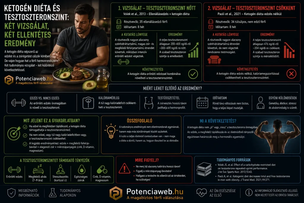 Ketogén diéta és tesztoszteronszint: két vizsgálat, két ellentétes eredmény