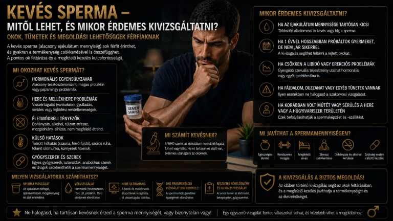 Kevés sperma – mitől lehet, és mikor érdemes kivizsgáltatni?