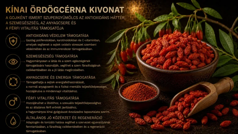 Kínai ördögcérna kivonat – mit érdemes tudni erről a gojiként ismert, antioxidáns háttérhez, szemegészséghez, anyagcseréhez és férfi vitalitáshoz kapcsolódó növényi összetevőről?