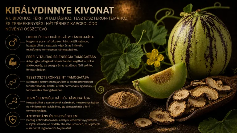 Királydinnye kivonat – mit érdemes tudni erről a libidóhoz, férfi vitalitáshoz, tesztoszteron-témához és termékenységi háttérhez kapcsolódó növényi összetevőről?