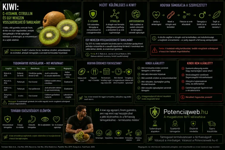 Kivi: C-vitamin, citrullin és egy nehezen visszakereshető "egyetemi tanulmány"