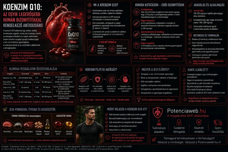 Koenzim Q10: az egyik legerősebb humán bizonyítékkal rendelkező antioxidáns