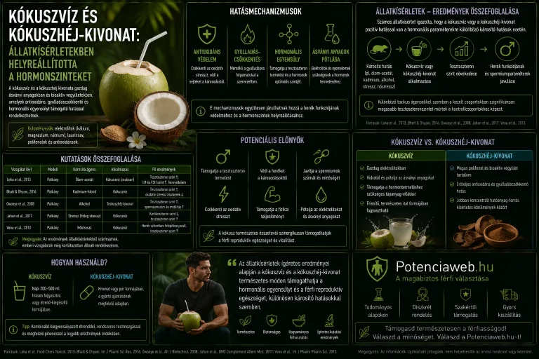 Kókuszvíz és kókuszhéj-kivonat: állatkísérletekben helyreállította a hormonszinteket