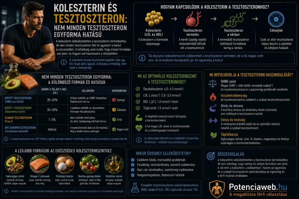 Koleszterin és tesztoszteron: nem minden tesztoszteron egyforma hatású