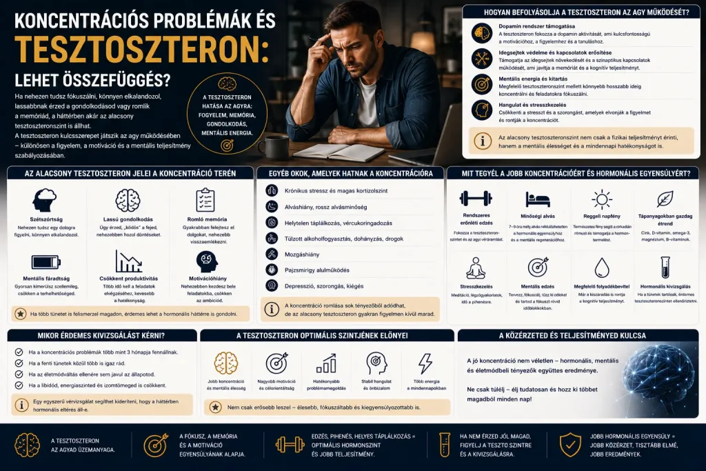 Koncentrációs problémák és tesztoszteron