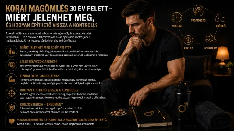 Korai magömlés 30 év felett – miért jelenhet meg, és hogyan építhető vissza a kontroll?