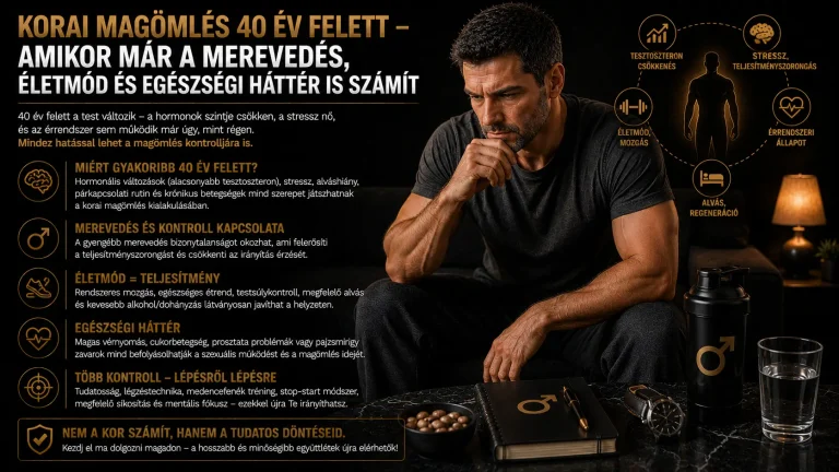 Korai magömlés 40 év felett – amikor már a merevedés, életmód és egészségi háttér is számít