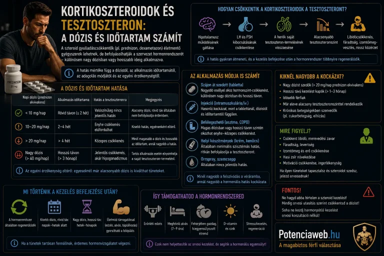 Kortikoszteroidok és tesztoszteron: a dózis és időtartam számít