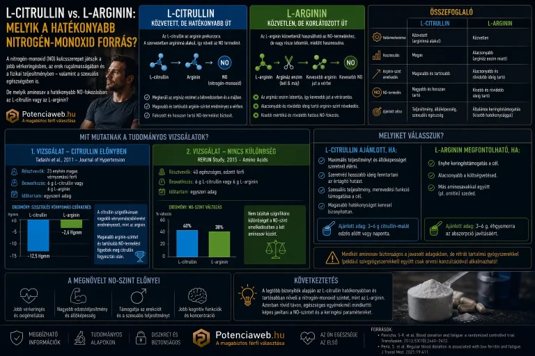 L-citrullin vs. L-arginin: melyik a hatékonyabb nitrogén-monoxid forrás?
