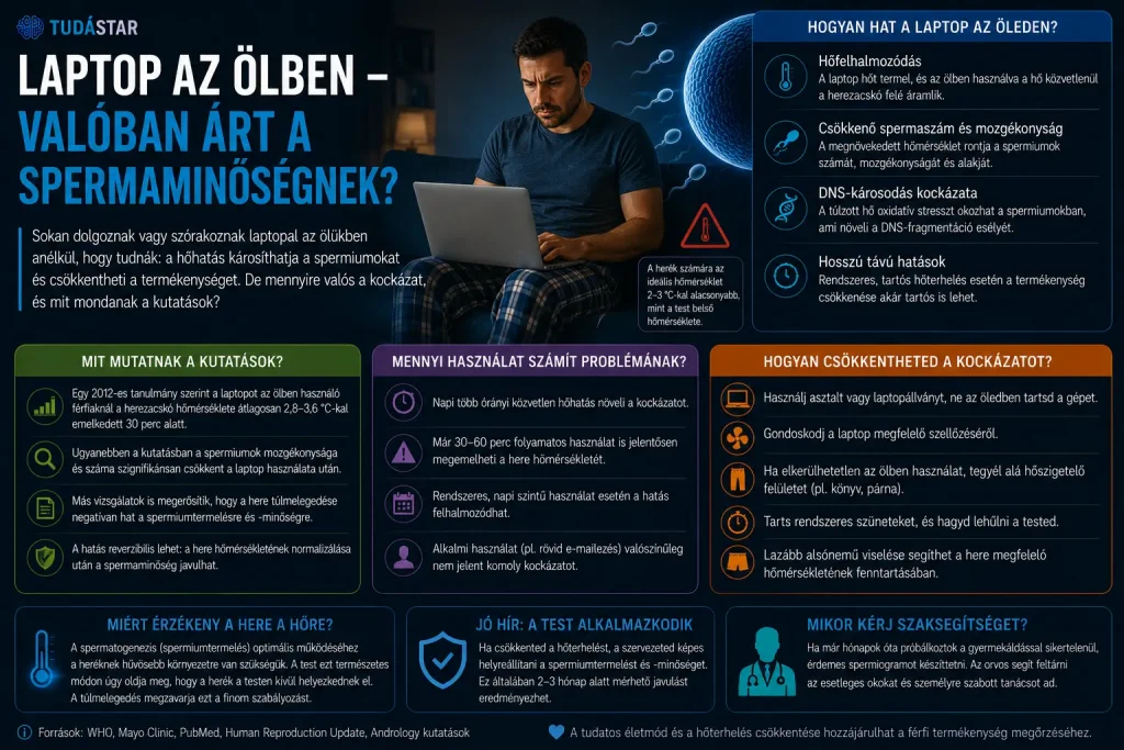 Laptop az ölben – valóban árt a spermaminőségnek?