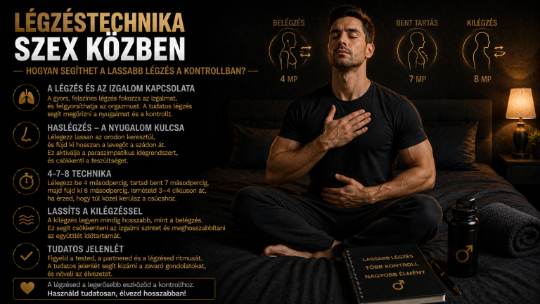 Légzéstechnika szex közben – hogyan segíthet a lassabb légzés a kontrollban?