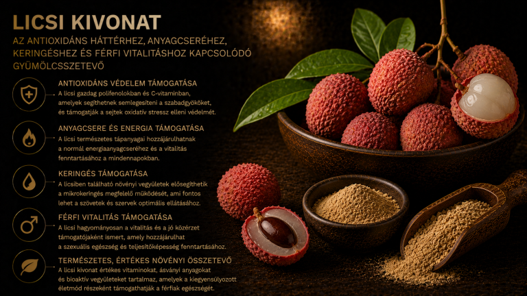 Licsi kivonat – mit érdemes tudni erről az antioxidáns háttérhez, anyagcseréhez, keringéshez és férfi vitalitáshoz kapcsolódó gyümölcsösszetevőről?