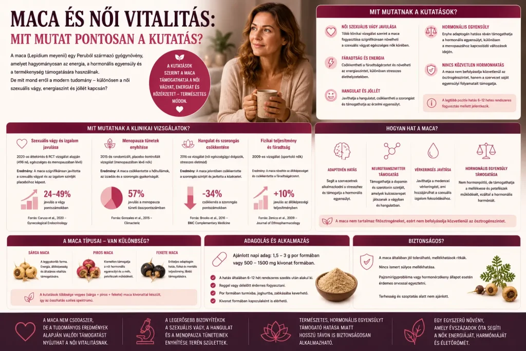 Maca és női vitalitás: mit mutat pontosan a kutatás?
