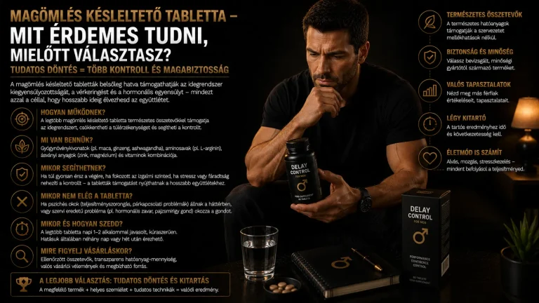 Magömlés késleltető tabletta – mit érdemes tudni, mielőtt választasz?