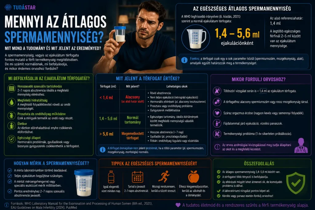 Mennyi az átlagos spermamennyiség?