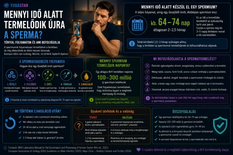 Mennyi idő alatt termelődik újra a sperma?