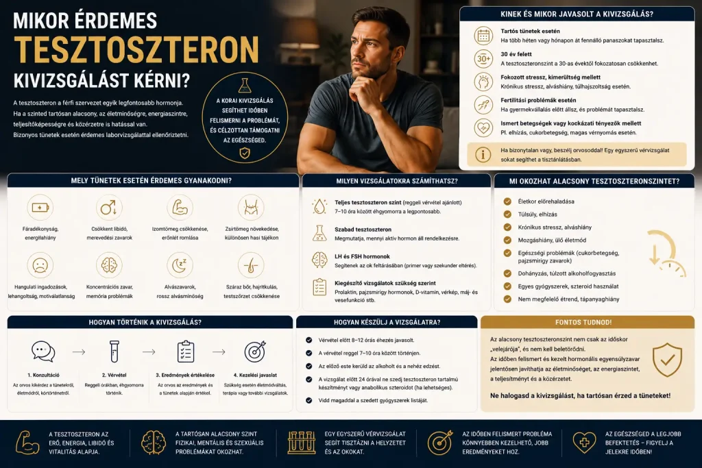 Mikor érdemes tesztoszteron kivizsgálást kérni?
