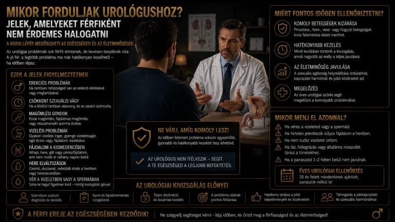 Mikor forduljak urológushoz? – jelek, amelyeket férfiként nem érdemes halogatni