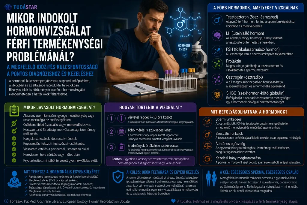 Mikor indokolt hormonvizsgálat férfi termékenységi problémánál?
