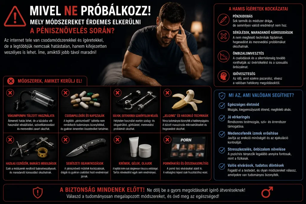 Milyen pénisznövelő módszereket érdemes elkerülni?
