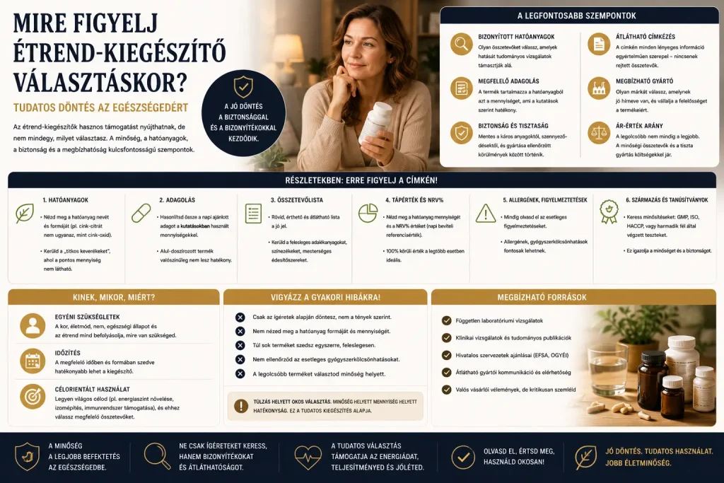 Mire figyelj étrend-kiegészítő választáskor?
