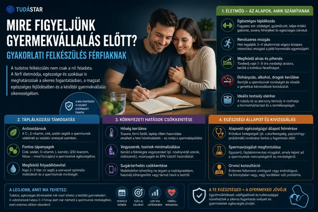 Mire figyeljünk gyermekvállalás előtt? Gyakorlati felkészülés férfiaknak