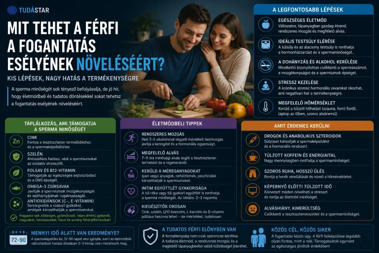 Mit tehet a férfi a fogantatás esélyének növeléséért?