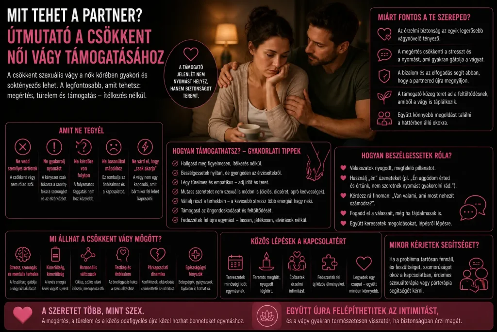 Mit tehet a partner? Útmutató a csökkent női vágy támogatásához