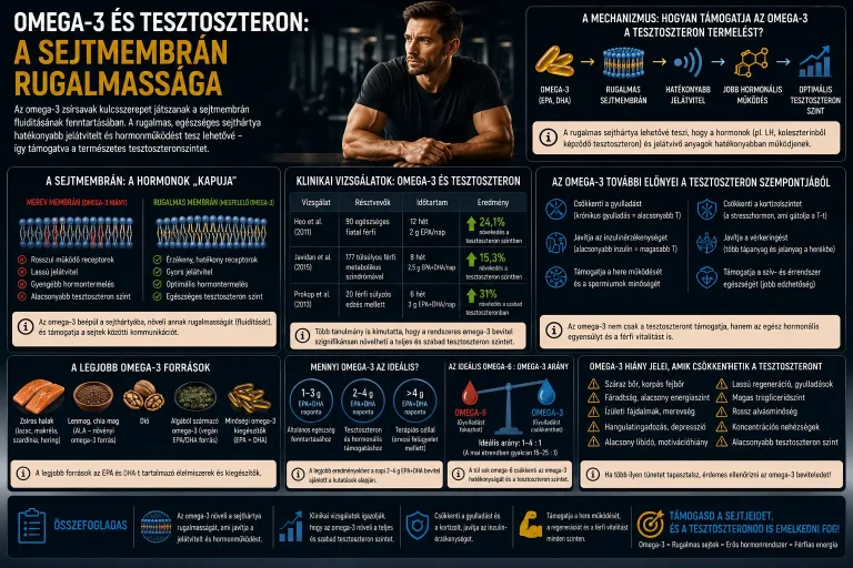 Omega-3 és tesztoszteron: a sejtmembrán rugalmassága