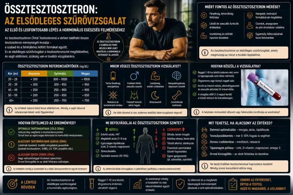 Össztesztoszteron: az elsődleges szűrővizsgálat